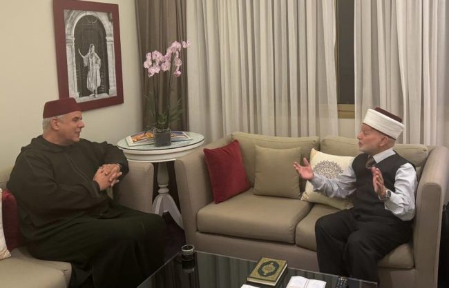 مفتي القدس وخطيب المسجد الأقصي يلتقي المدير المكلف بوكالة بيت مال القدس (1)